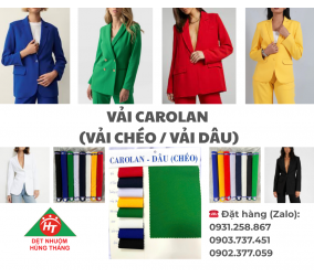 CHUYÊN DỆT NHUỘM, SẢN XUẤT VÀ CUNG CẤP SỈ VẢI CAROLAN