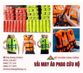SẴN HÀNG SỐ LƯỢNG LỚN VẢI MAY ÁO PHAO CỨU HỘ -ALO GIAO HÀNG LIỀN