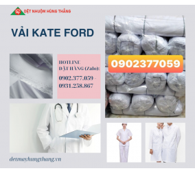 VẢI KATE FORD CHUYÊN DÙNG MAY ÁO BLOUSE BÁC SĨ, ĐỒNG PHỤC Y TÁ 