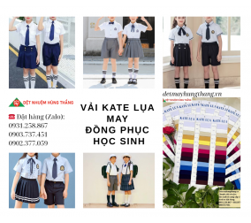 VẢI KATE LỤA (KATE SILK) MAY ĐỒNG PHỤC HỌC SINH