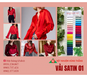 VẢI SATIN 01 - Chuyên dệt nhuộm, sản xuất và cung cấp sỉ