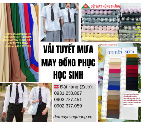 VẢI TUYẾT MƯA MAY ĐỒNG PHỤC HỌC SINH