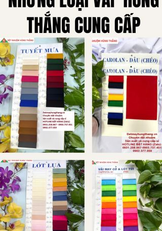 CÁC LOẠI VẢI DỆT NHUỘM HÙNG THẮNG CUNG CẤP