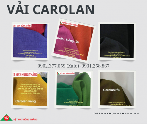 CHUYÊN DỆT NHUỘM, SẢN XUẤT VÀ CUNG CẤP SỈ VẢI CAROLAN
