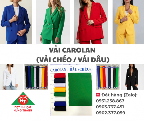 CHUYÊN DỆT NHUỘM, SẢN XUẤT VÀ CUNG CẤP SỈ VẢI CAROLAN