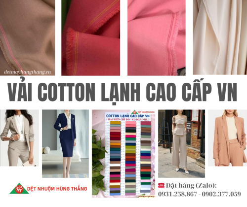 CHUYÊN DỆT NHUỘM, SẢN XUẤT VÀ CUNG CẤP SĨ VẢI COTTON LẠNH 
