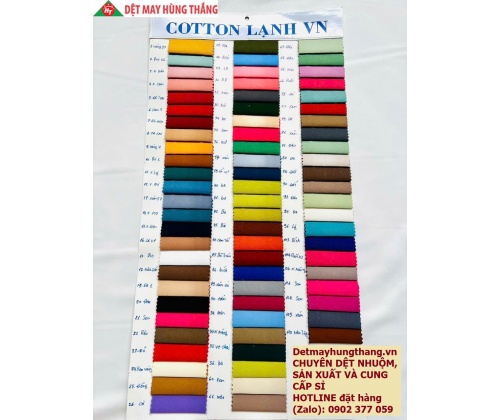 CHUYÊN DỆT NHUỘM, SẢN XUẤT VÀ CUNG CẤP SĨ VẢI COTTON LẠNH 