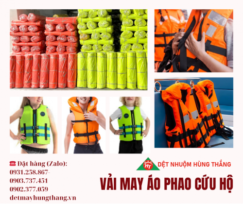 SẴN HÀNG SỐ LƯỢNG LỚN VẢI MAY ÁO PHAO CỨU HỘ -ALO GIAO HÀNG LIỀN
