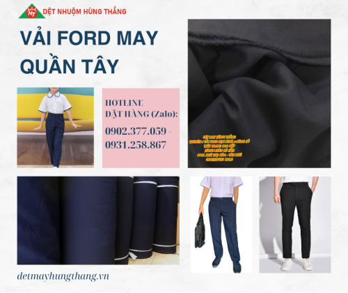 VẢI FORD MAY QUẦN TÂY HỌC SINH 