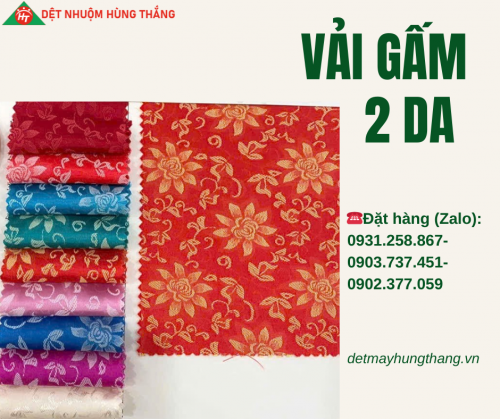 VẢI GẤM HOA 2 DA