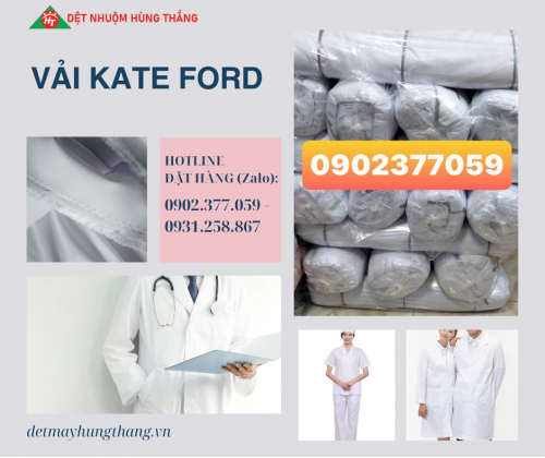 VẢI KATE FORD CHUYÊN DÙNG MAY ÁO BLOUSE BÁC SĨ, ĐỒNG PHỤC Y TÁ 