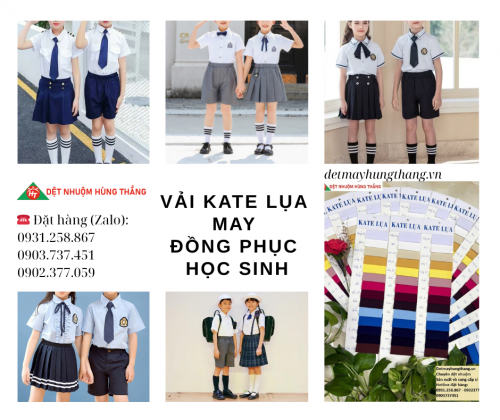 VẢI KATE LỤA (KATE SILK) MAY ĐỒNG PHỤC HỌC SINH