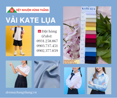 VẢI KATE LỤA (KATE SILK) MAY ĐỒNG PHỤC HỌC SINH