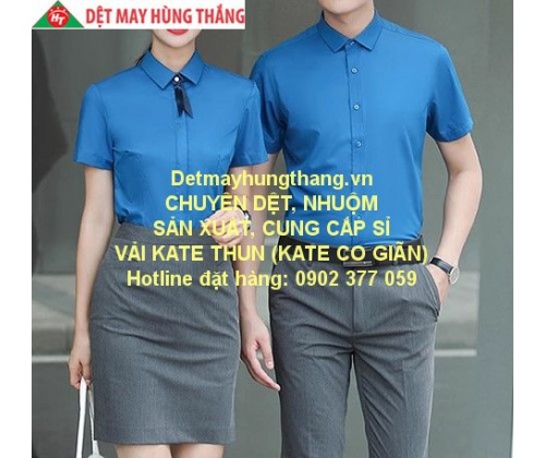 VẢI KATE THUN (VẢI KATE CO GIÃN) MAY ĐỒNG PHỤC