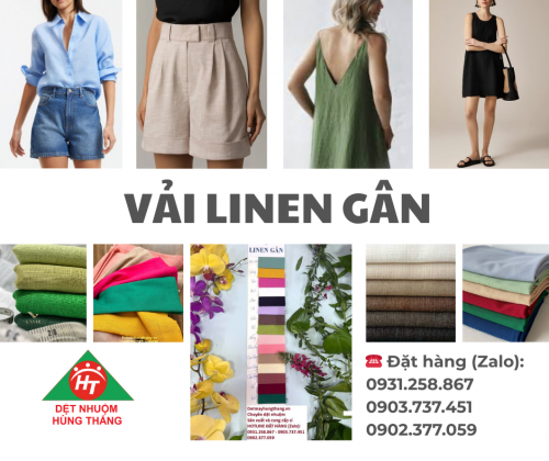VẢI LINEN GÂN- Chuyên dệt nhuộm, sản xuất và cung cấp sỉ