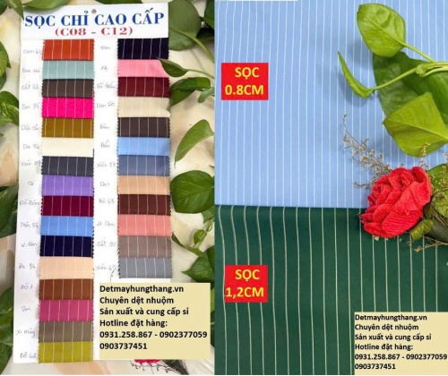VẢI SỌC CHỈ CAO CẤP (VẢI TUYTSI SỌC CHỈ)