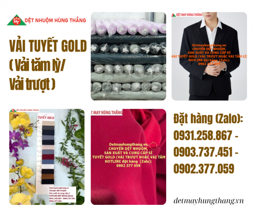VẢI TUYẾT GOLD (VẢI TRƯỢT HOẶC VẢI TĂM LÌ)