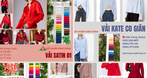 CÁC LOẠI VẢI DỆT NHUỘM HÙNG THẮNG CUNG CẤP