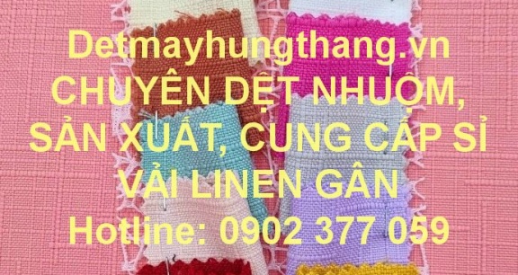 Chuyên dệt nhuộm, sản xuất, cung cấp sỉ vải Linen gân