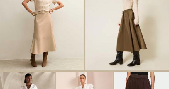 XU HƯỚNG CHÂN VÁY MIDI TRONG OUTFIT MÙA THU 2025